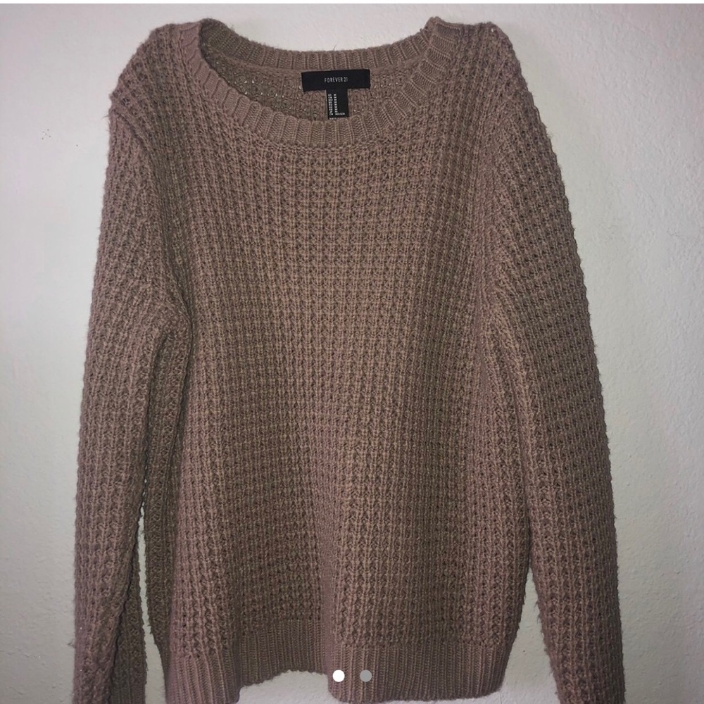 brown chunky sweater